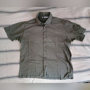 Bachrach Olive Green Button-Up Shirt
